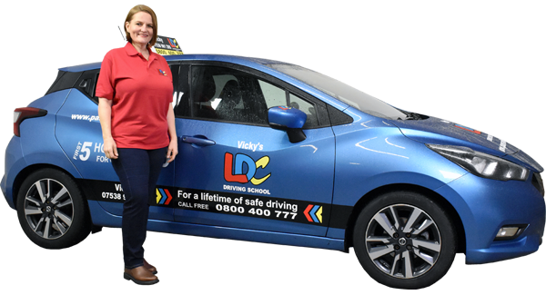 Vicky Murdoch's driving school car